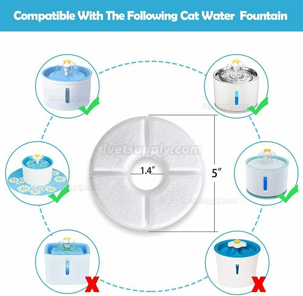 2.4L Automatic Electric Pet Water Fountain Cat Dog Drinking Dispenser +3 Filters